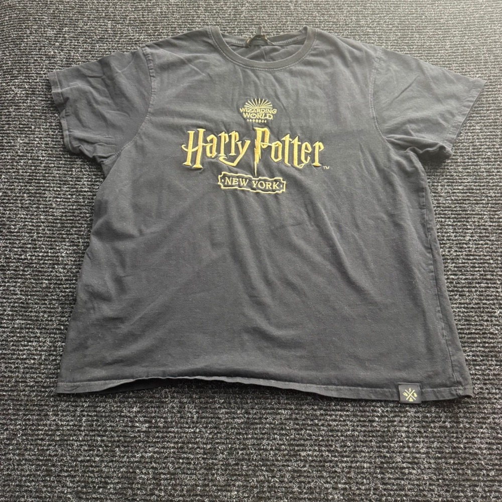 Harry Potter New York‎ Wizarding World Embroidered Graphic T-Shirt Black 2XL